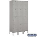 Salsbury Salsbury 54365GY-U 3 x 6 x 15 in. Four Tier Extra Wide Standard Metal Locker; Gray - Unassembled 54365GY-U